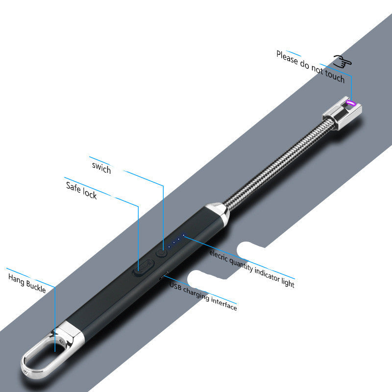 Aluminum-Zinc Alloy USB Windproof Arc Lighter