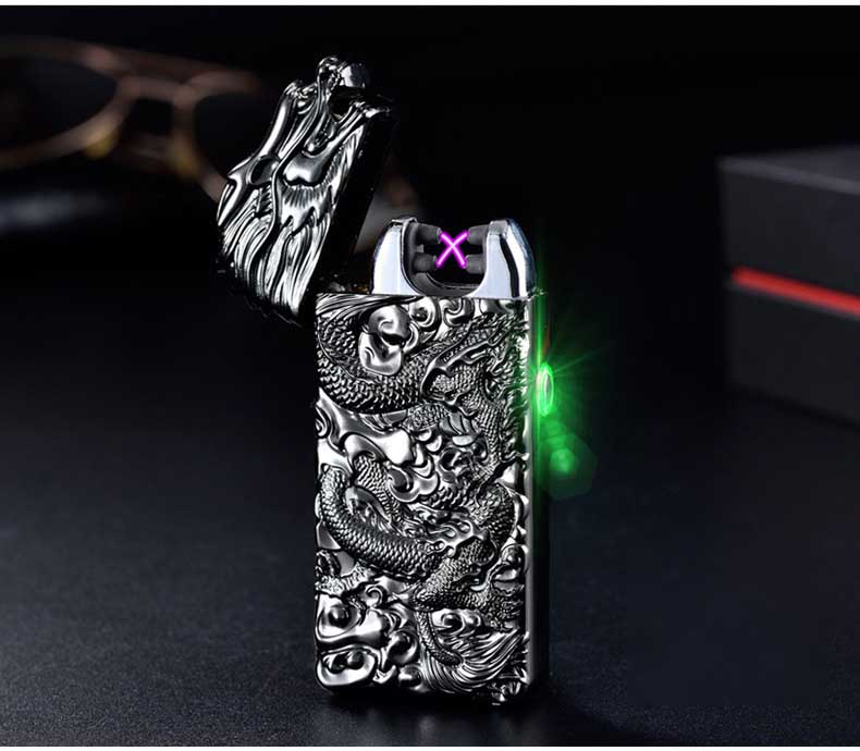 Rechargeable lighter creative metal windproof cigarette lighter