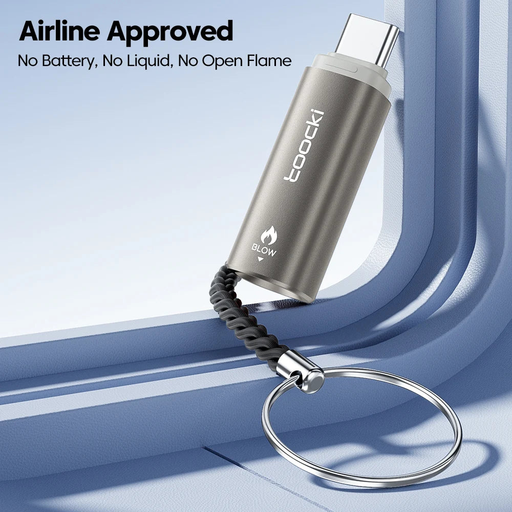 Toocki TG13/14 Type-C Mini Electric Lighter Plug&Play Blow to Light