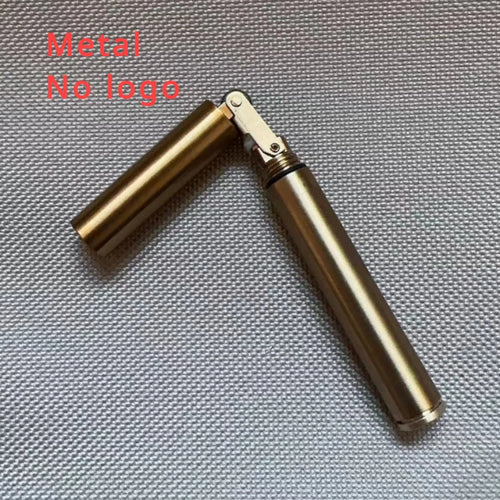 2024 New Brass Kerosene Nunchaku Lighter Windproof Mini Retro Grinding