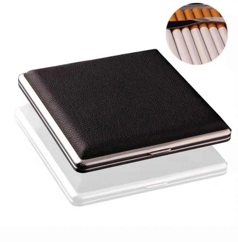 20 Sticks Gift for Men's Leather Cigarette Box Cigarette Lady Storage