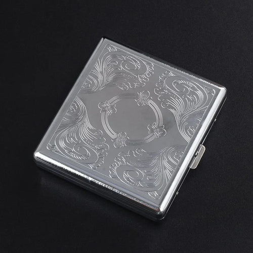 20PCS Metal Cigarette box stainless steel Embossed Portable Cigarette