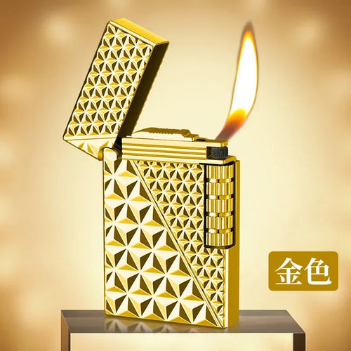 Windproof  Waterproof Metal Lighter Electroplated Dragon Embossed