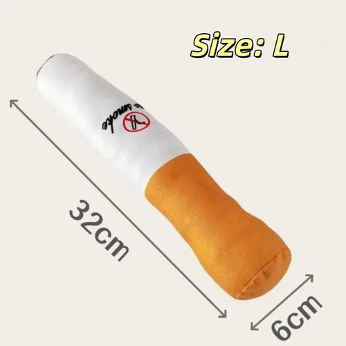 Funny Pet Toys Cigar Big Smoke Plush Squeak Dog Chew Toy Interactive