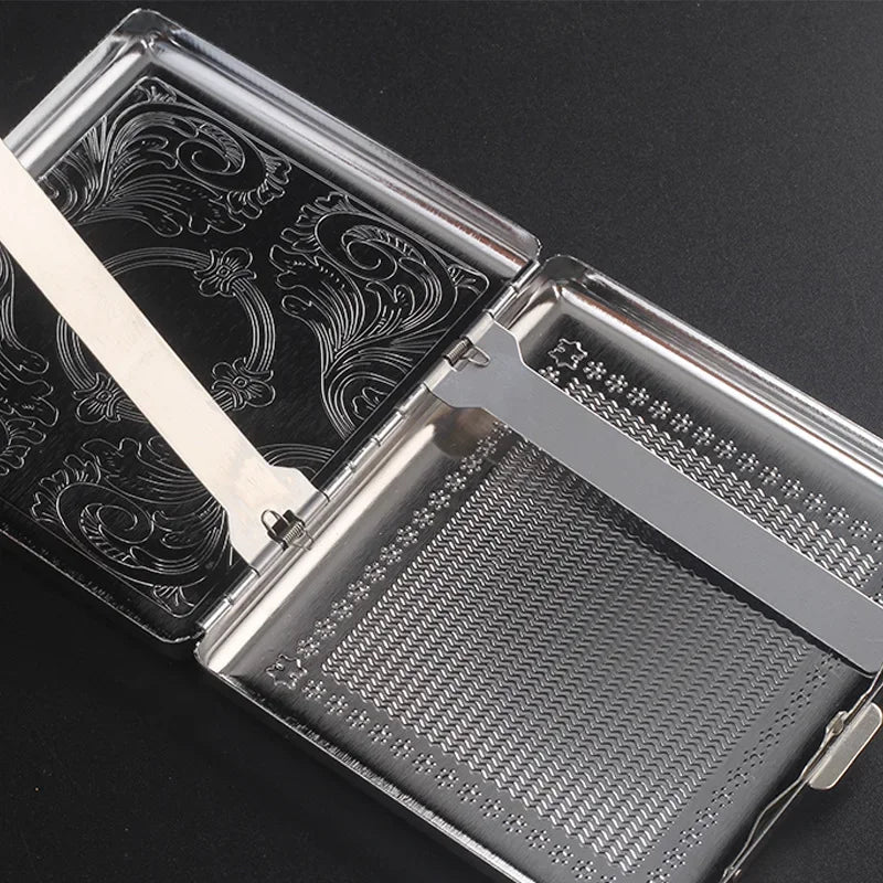 20PCS Metal Cigarette box stainless steel Embossed Portable Cigarette