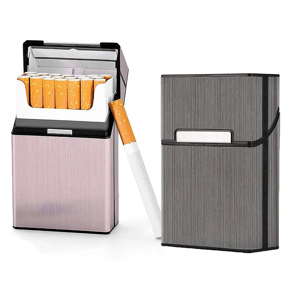 Portable Slim Aluminum Cigarette Case Regular King Size Plastic Cigar