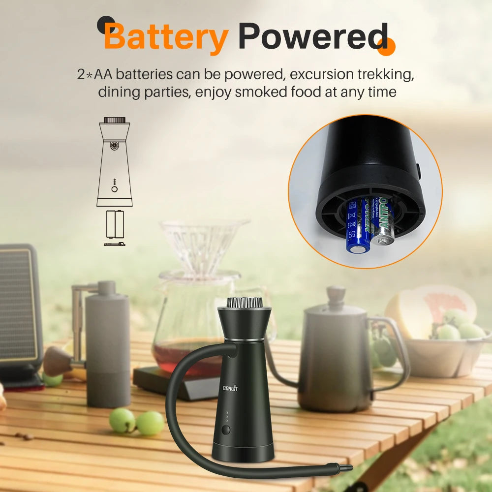BORUiT Smoke Infuser Food Drink Cold Smoke Generator Bar Portable