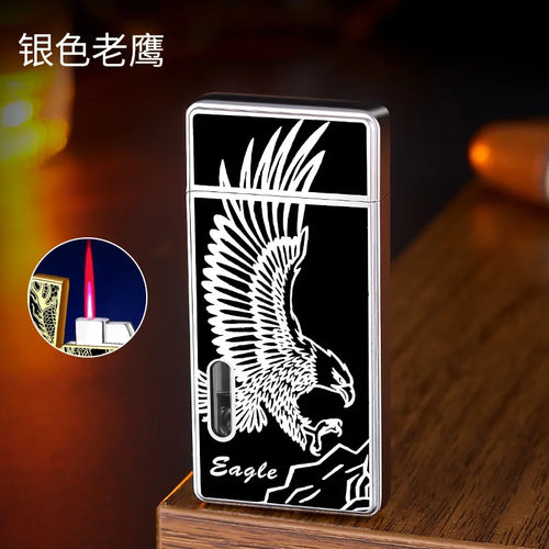 Windproof  Waterproof Metal Lighter Electroplated Dragon Embossed