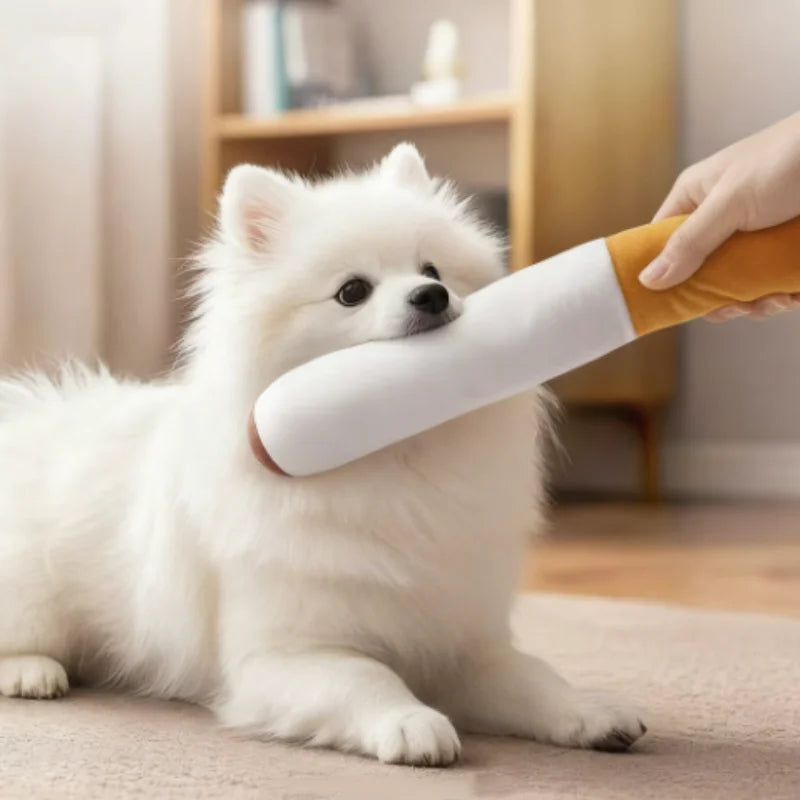 Funny Pet Toys Cigar Big Smoke Plush Squeak Dog Chew Toy Interactive