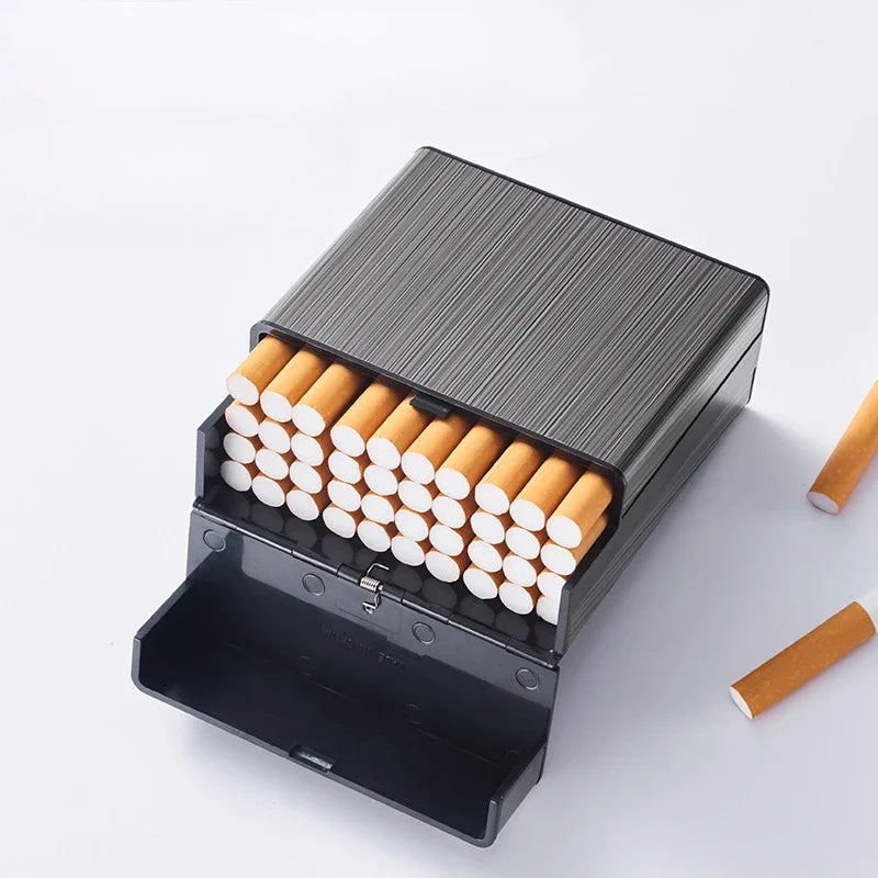 Large Capacity Cigarette Case Automatic Flip Cover Hold