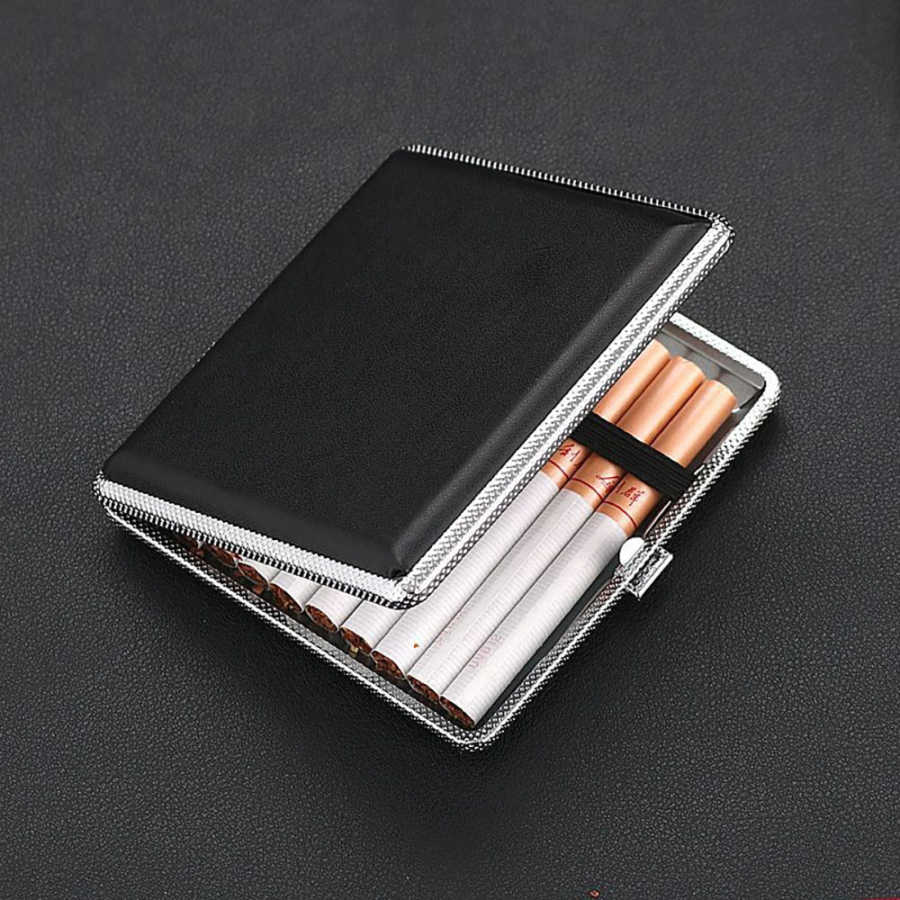 20 Sticks Gift for Men's Leather Cigarette Box Cigarette Lady Storage