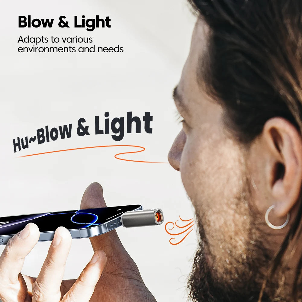 Toocki TG13/14 Type-C Mini Electric Lighter Plug&Play Blow to Light