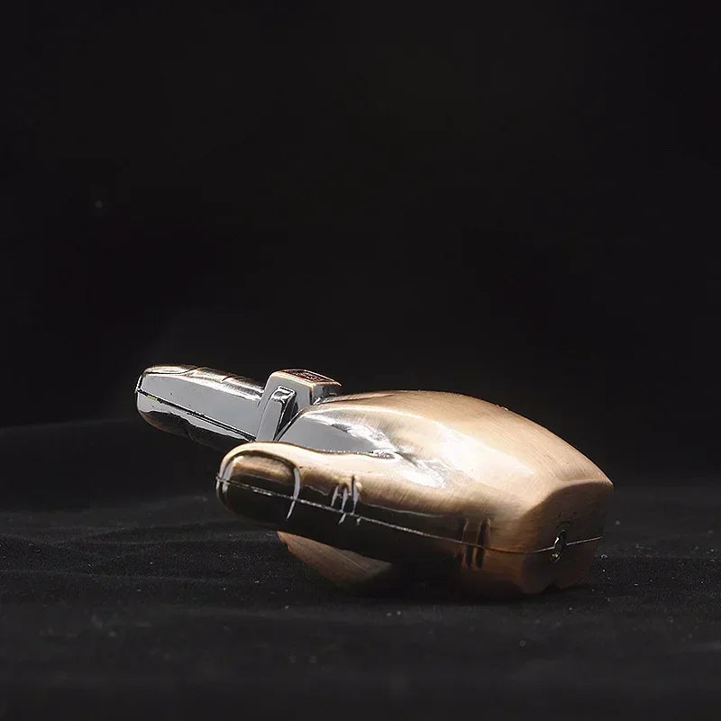 Funny Middle Finger Torch Lighter with Fuk You Voice Windproof Jet